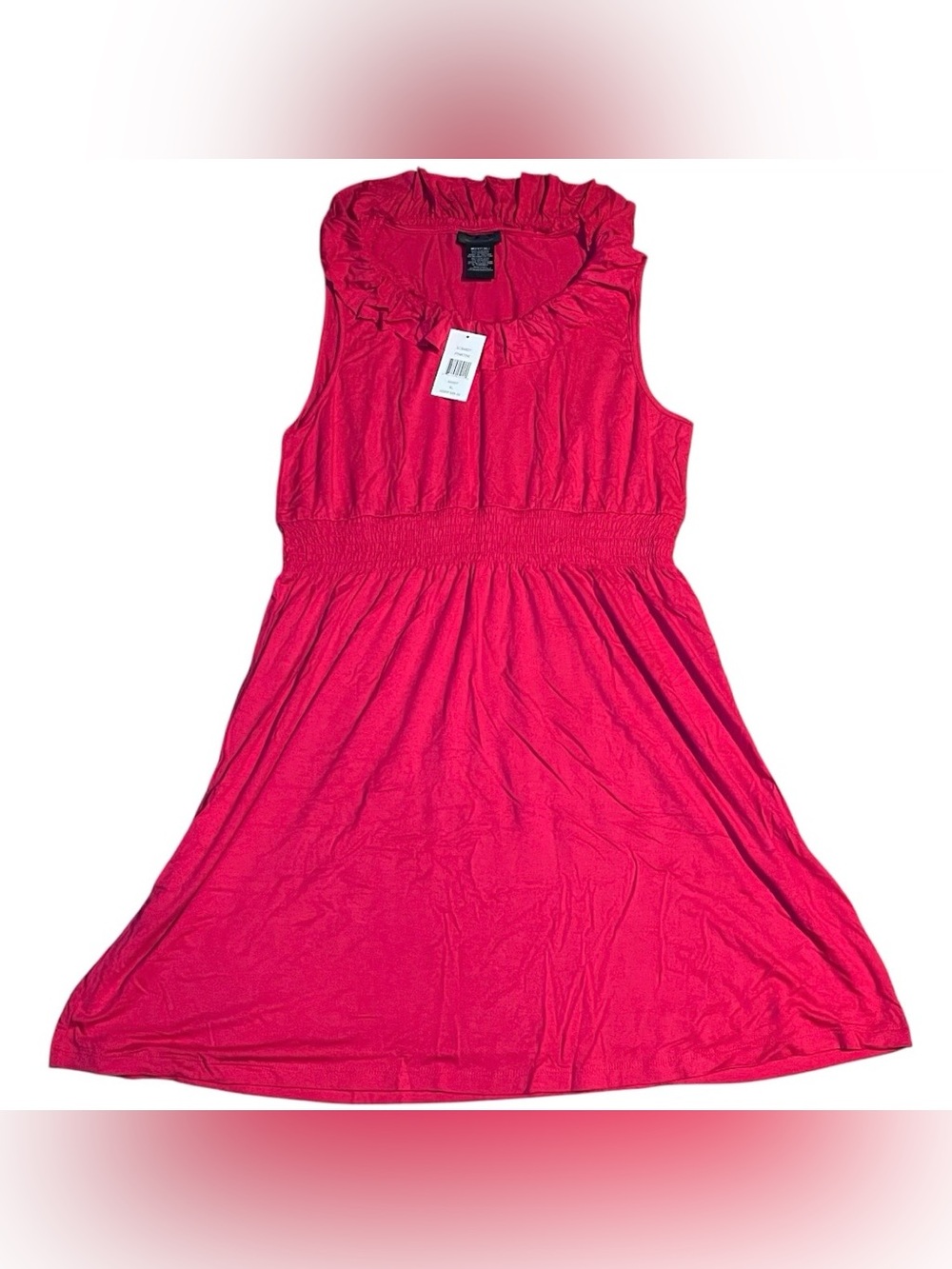 SPENSE - MISSY DRESS -  Pink Fuchsia Stretchy Ruffle Collar - XL - NWT!